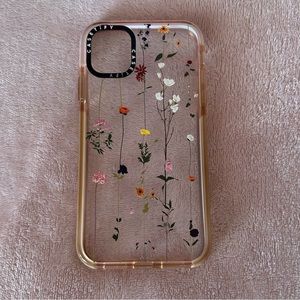 Casetify Floral Case with Pink Bumper for iPhone 11
